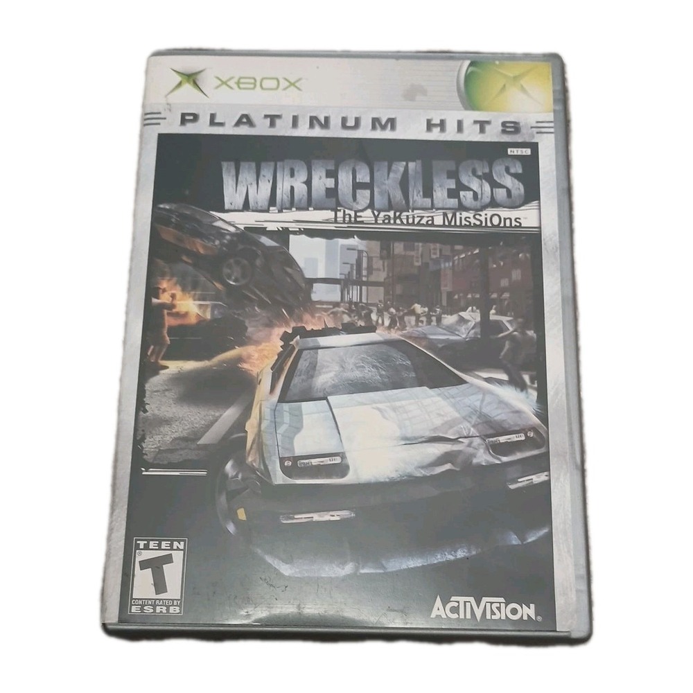 Wreckless The Yakuza Missions Microsoft Xbox 2002 Platinum Hits CIB Activision